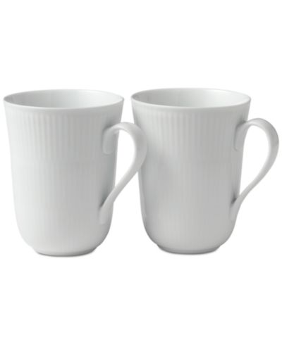 Royal Copenhagen Набор из 2 белых кружек Fluted White