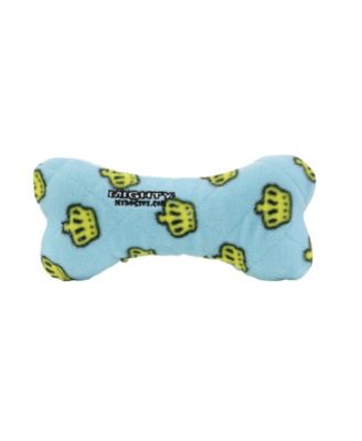 Mighty No Stuff Medium Bone Blue, Durable Squeaky Dog Toy