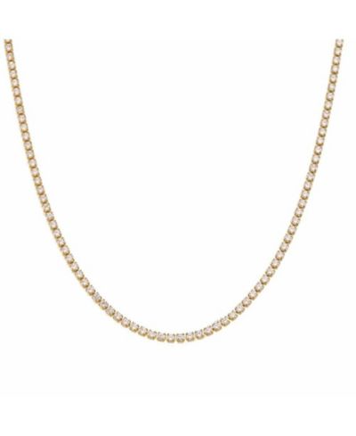 Золотое теннисное ожерелье Hollywood Sensation 18k Gold Plated с Cubic Zirconia