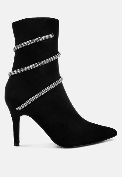Женские ботильоны на шпильке с декором London Rag Roda Rhinestone