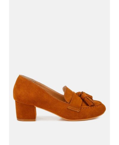 Rag and Co Женские Aloha Tassels Detail Suede Loafers