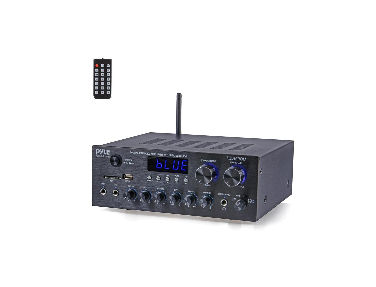 Pyle 2-Channel 300-Watt Bluetooth Wireless Streaming Stereo Amplifier