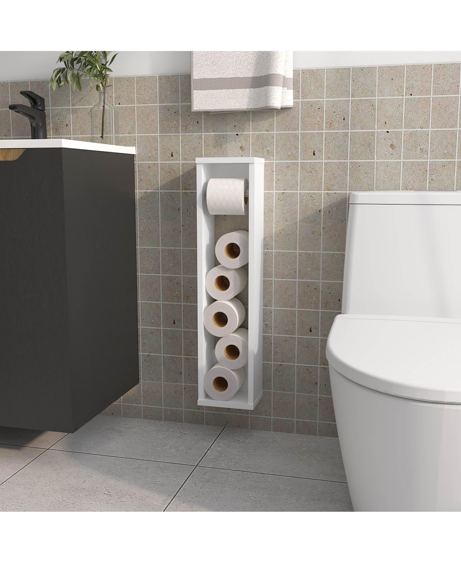 Держатель для туалетной бумаги FM FURNITURE Supai в меламине, белый