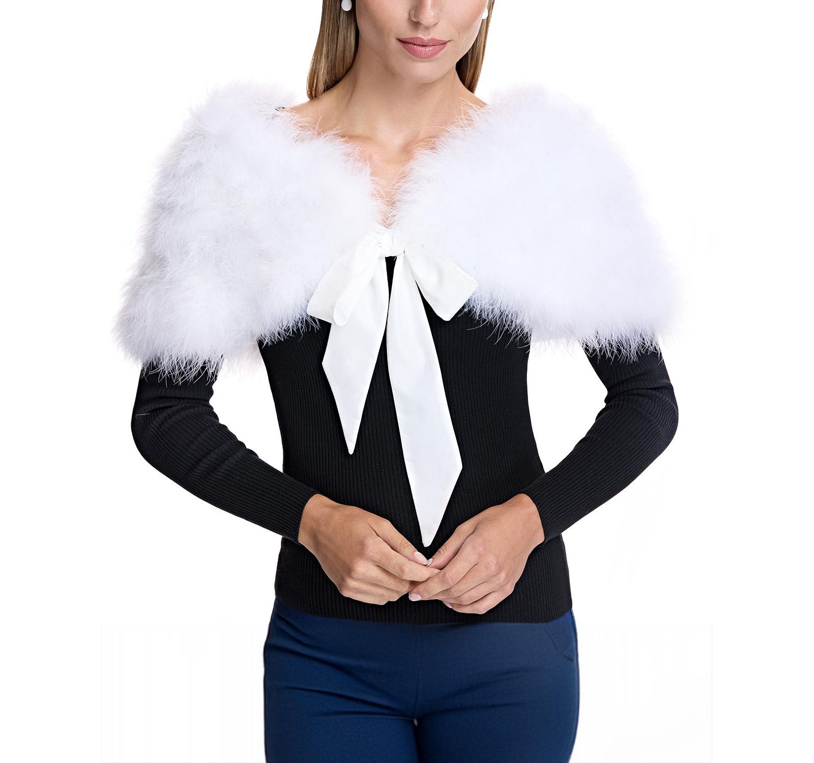 Julia & Stella by Maximilian Feather Stole
