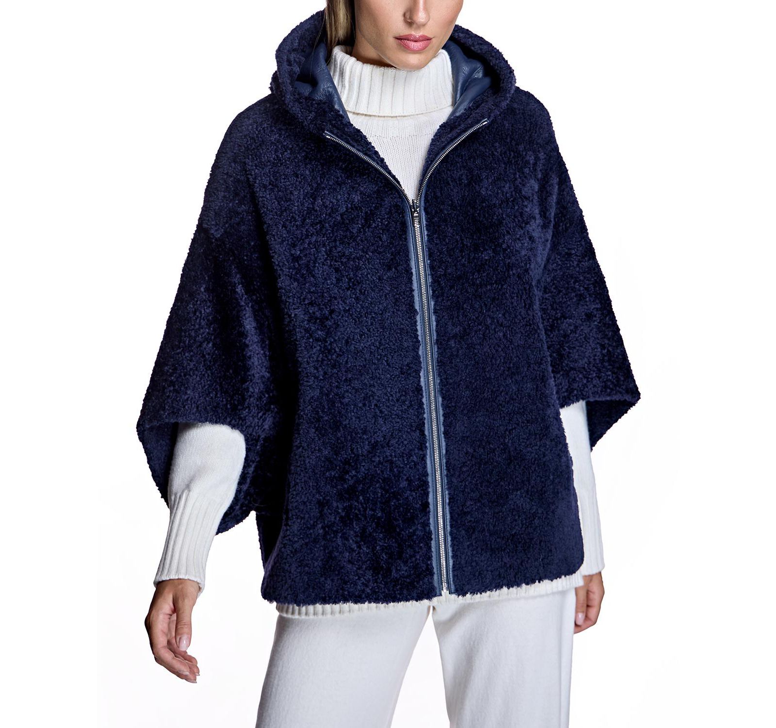 Julia & Stella by Maximilian Women's Shearling Cape