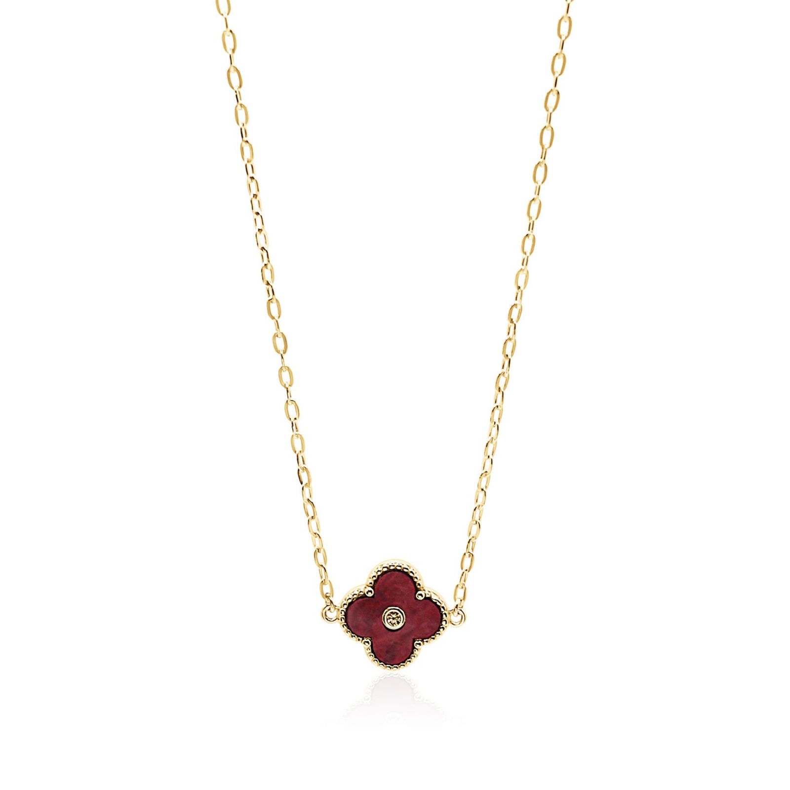 Ожерелье Bowood Lane Burgundy Clover