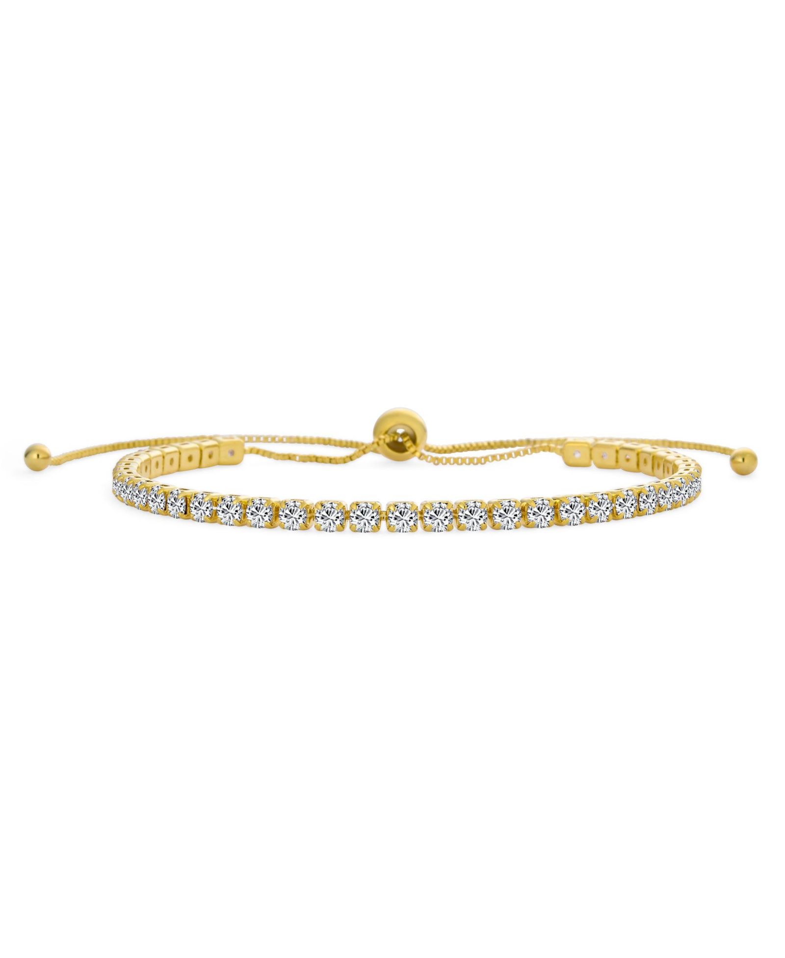 Браслет Bling Jewelry Timeless Bolo CZ Tennis Statement