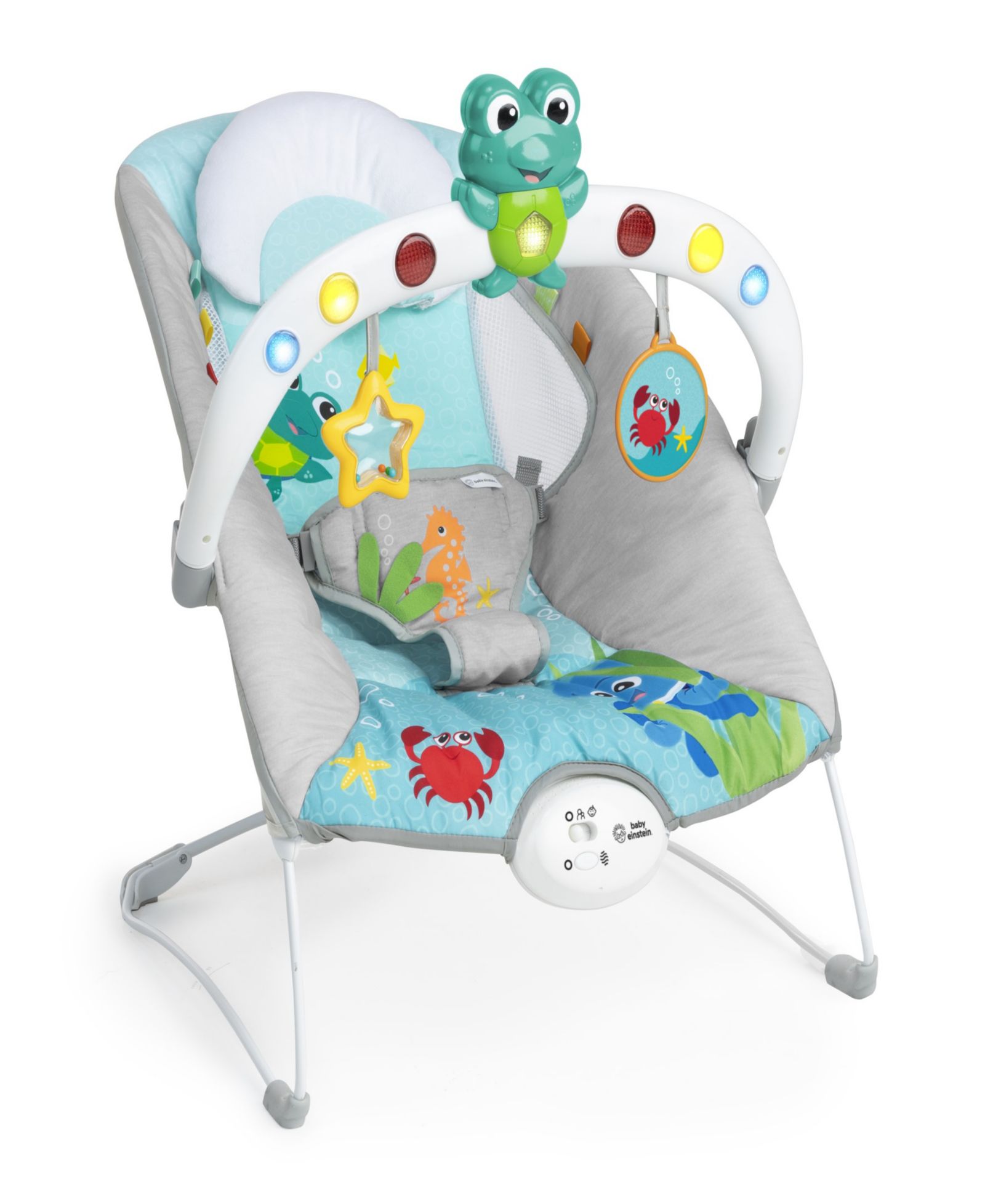 Музыкальный шезлонг Baby Einstein Baby Kick to It Neptune
