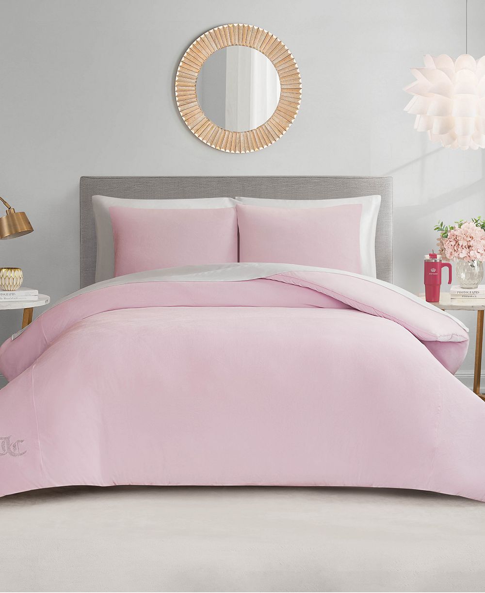 Juicy Couture Velour 3-Pc. Comforter Set, King