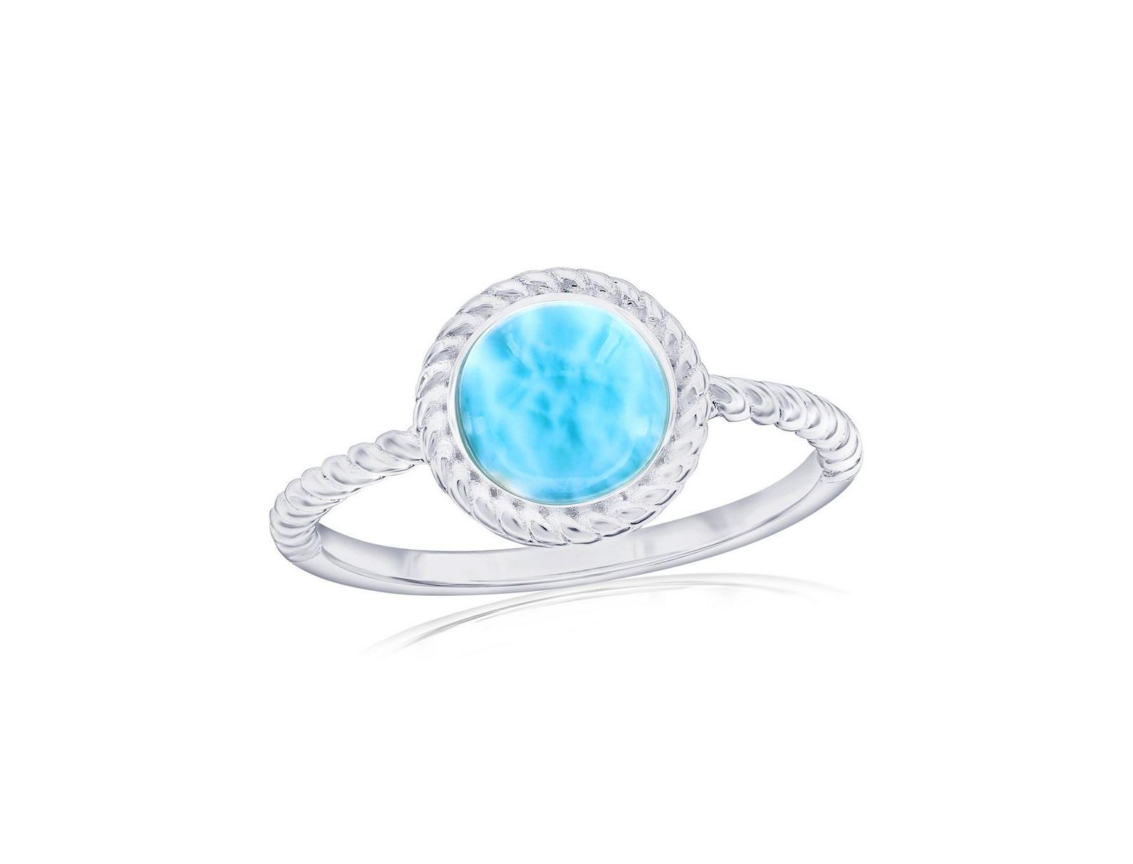 Caribbean Treasures кольцо из Sterling Silver с дизайном Larimar Rope