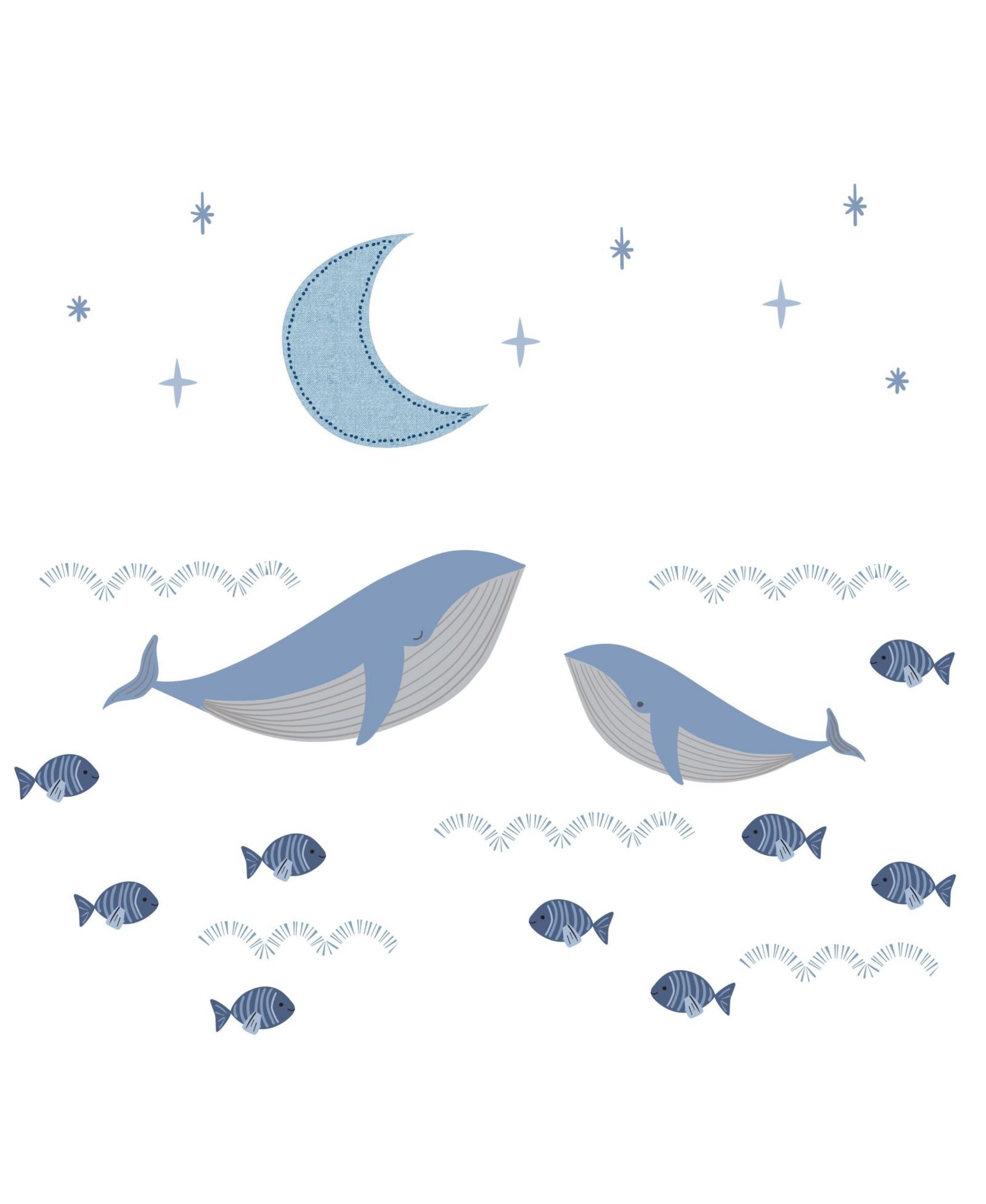Настенные наклейки Lambs & Ivy Bubbles & Squirt Aquatic Under Sea Whale/Fish