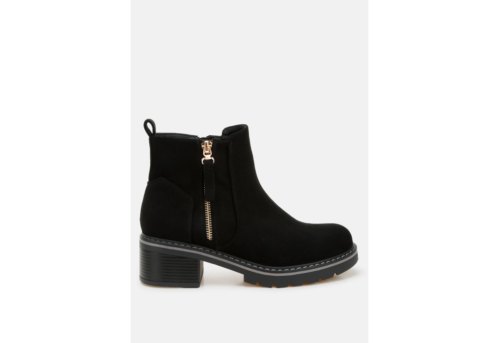 London Rag Womens Tigris Microfiber Zipper Boots