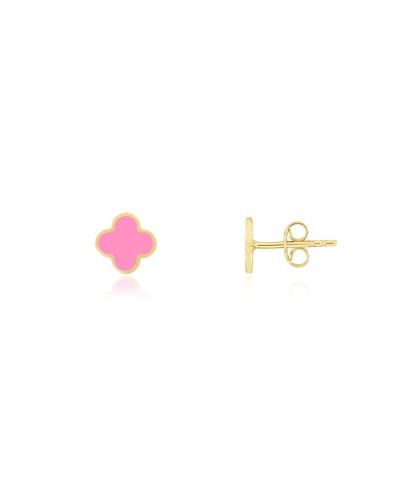 Серьги-гвоздики The Lovery Mini Bubblegum Pink Clover