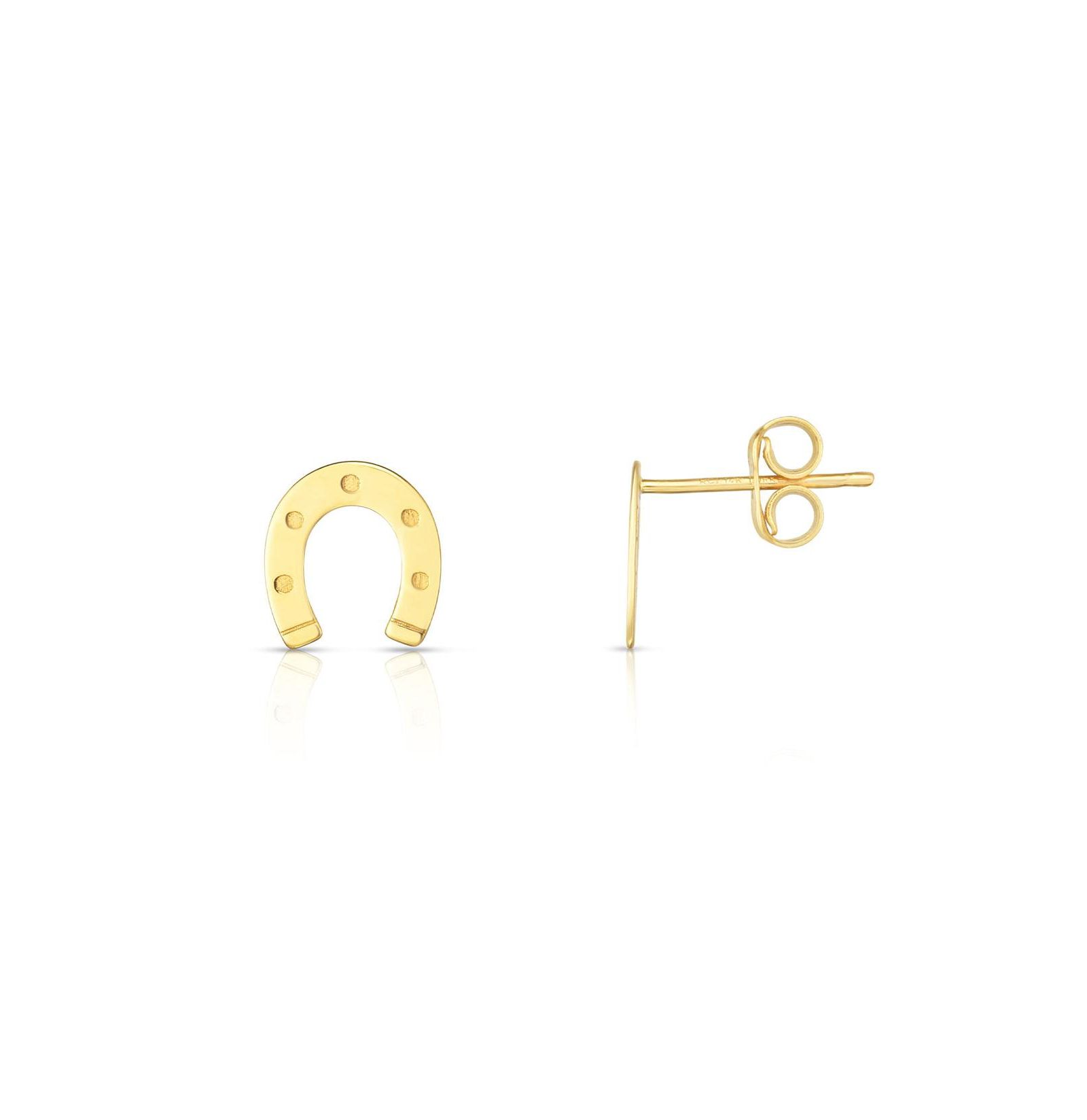 The Lovery Horseshoe Stud Earrings 14K Gold
