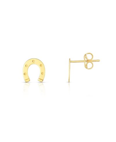The Lovery серьги-гвоздики с золотым под horseshoe 14K Gold