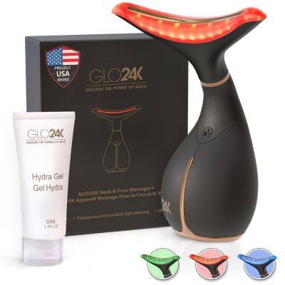 Устройство для омоложения кожи лица и шеи GLO24K + гидрогель