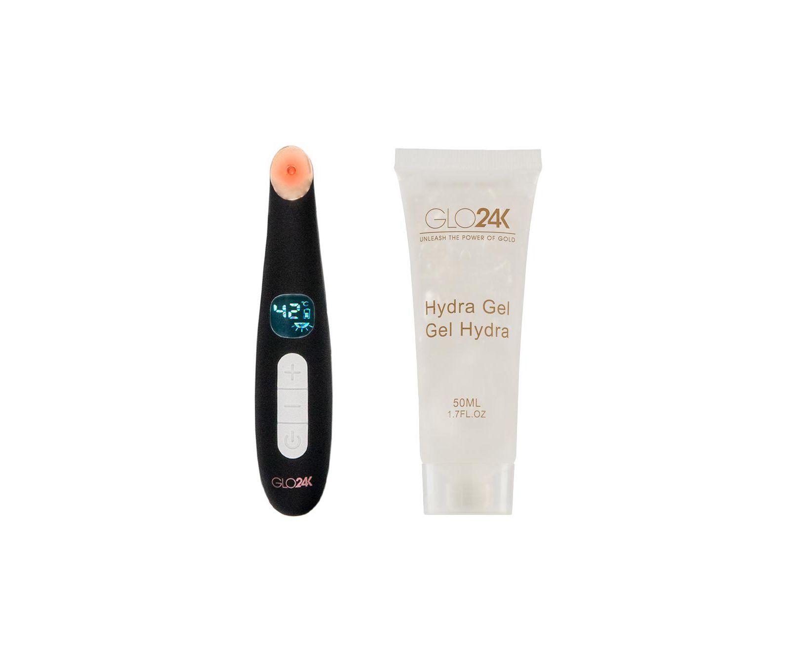 GLO24K насадка для терапии кожи Triple Action Eye Care Therapy Wand + Conductive Hydra Gel