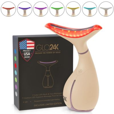 GLO24K Beauty-девайс для лица и шеи с 7 цветами LED