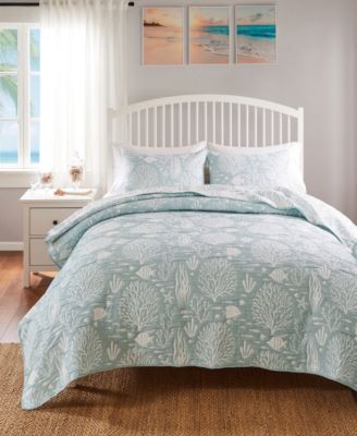 Greenland Home Fashions Marina Woven Jacquard Reversible 2-Pc. Coverlet Set, Twin/Twin XL