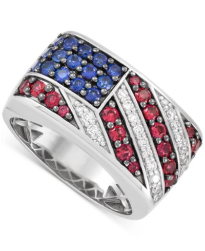 Grown With Love кольцо с многогранным камнем из выращенного в лаборатории кристалла, Sterling Silver