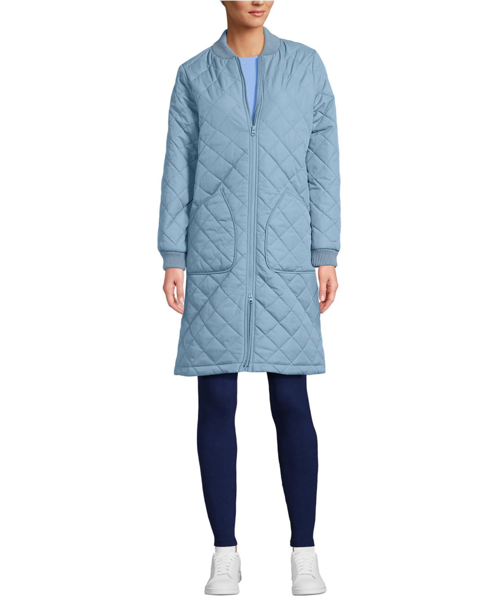 Женское утепленное бомбер-пальто Lands' End FeatherFree