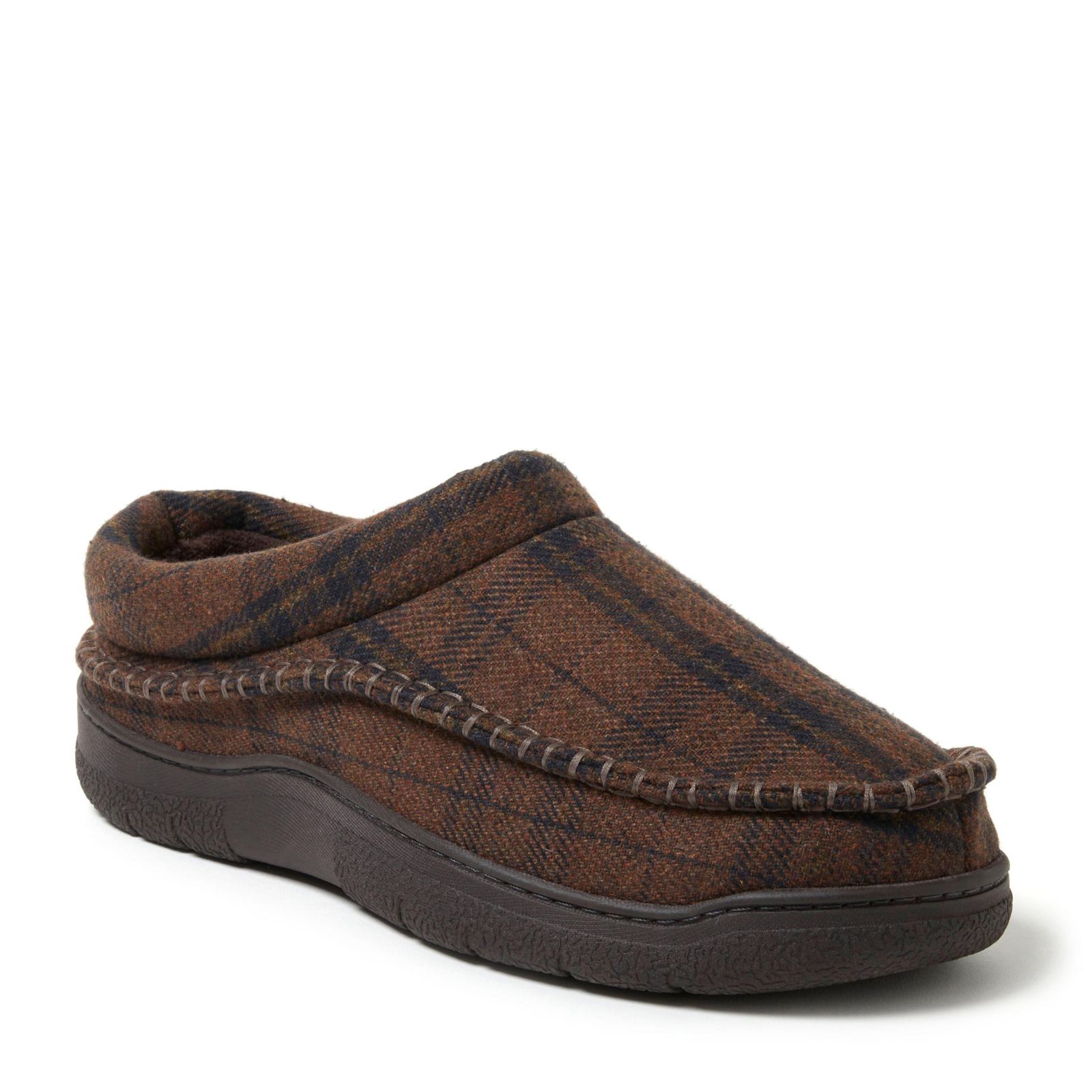 Мужские тапочки Dearfoams Thompson Plaid Moccasin