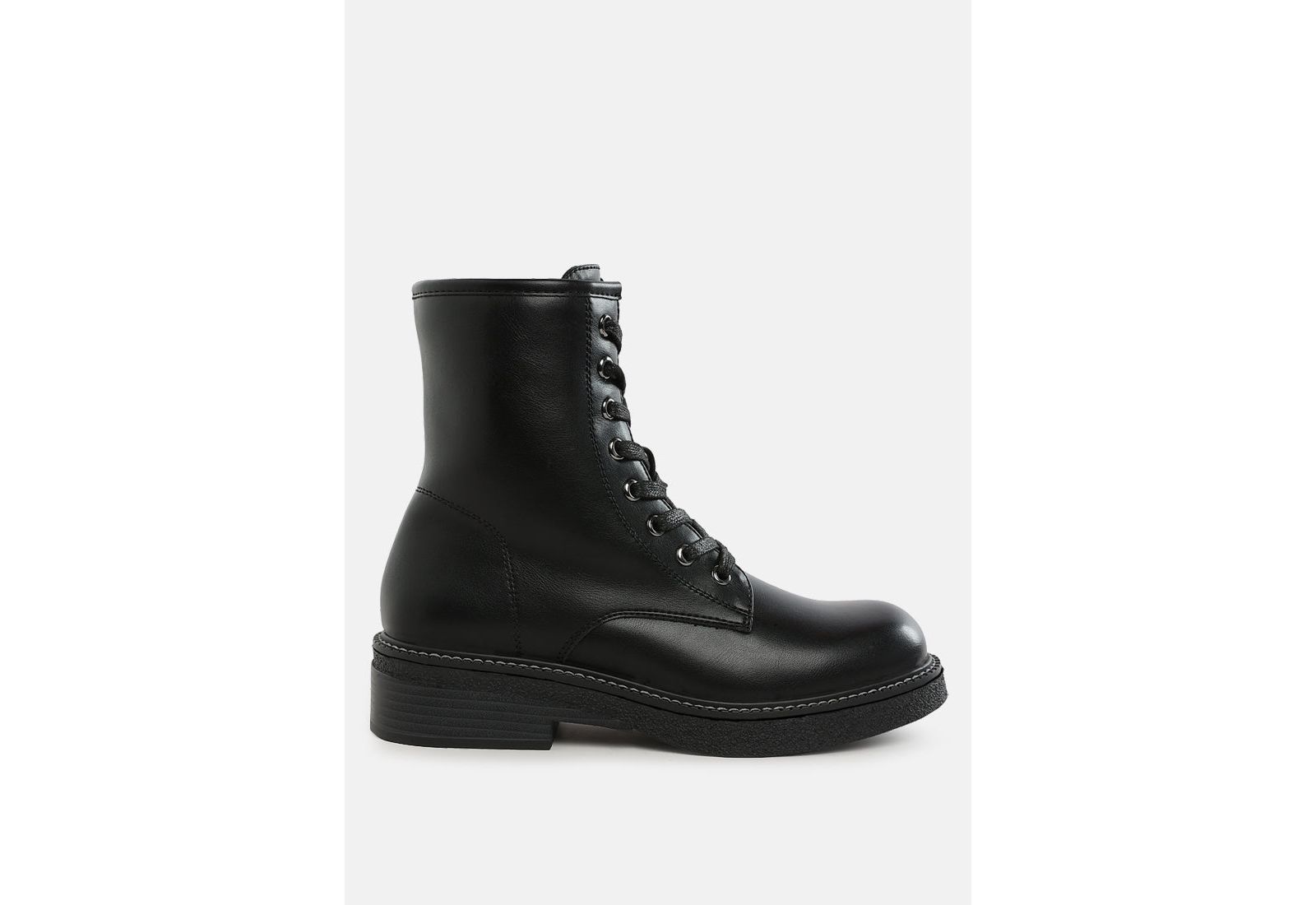 London Rag Womens Clover Faux Leather Lace Up Boots