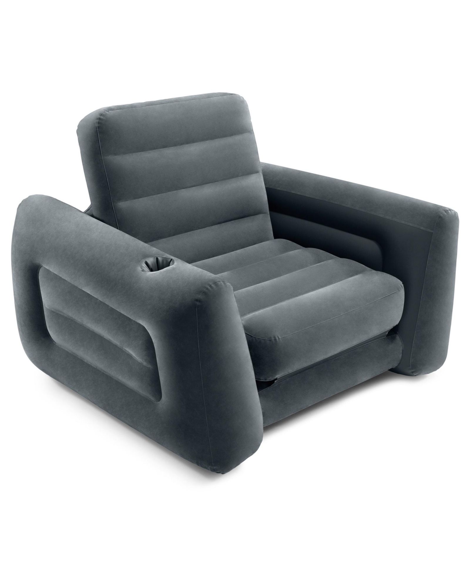 Intex Inflatable Pull Out Sofa Chair Sleeper with Twin Air Bed,  88" x 46" x 26"