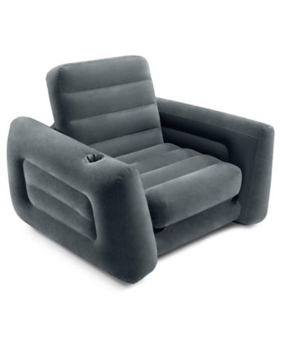 Intex Inflatable Pull Out Sofa Chair Sleeper with Twin Air Bed,  88" x 46" x 26"