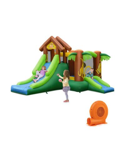 Детский надувной замок SUGIFT Jungle Bounce House с воздуходувкой 680W