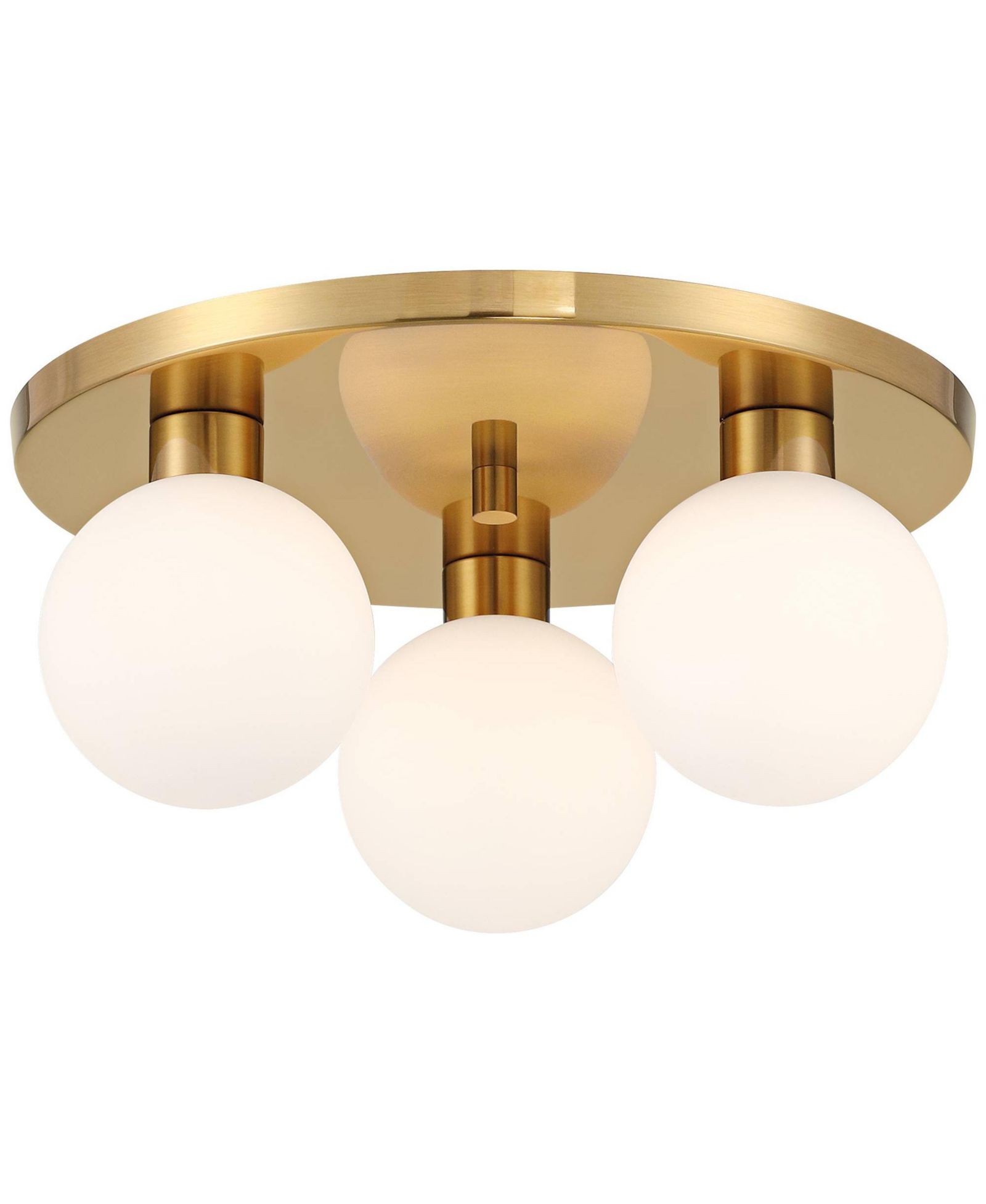 Современный потолочный светильник Possini Euro Design Gold Finish 3-Light LED Round 12.25" Wide