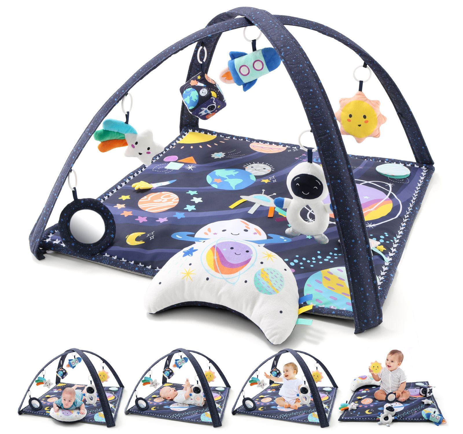 The Peanutshell Игровой коврик и гимнастический комплекс 7-в-1