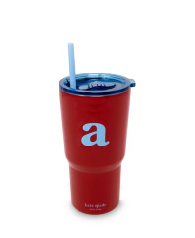 Kate Spade New York Just Mine Initial Stainless Steel 20 oz. Tumbler, A