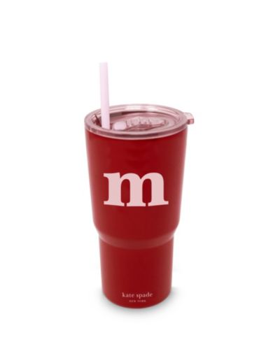 Kate Spade New York Just Mine Initial Stainless Steel 20 oz. Tumbler, M