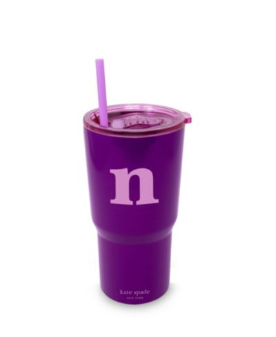 Kate Spade New York Just Mine Initial Stainless Steel 20 oz. Tumbler, N