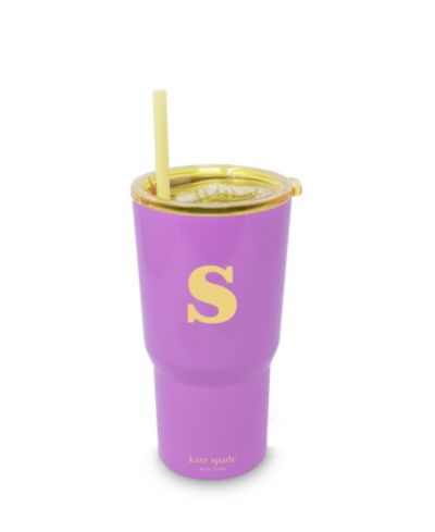 Kate Spade New York Just Mine Initial Stainless Steel 20 oz. Tumbler, S