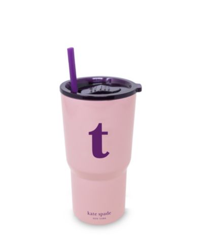 Kate Spade New York Just Mine Initial Stainless Steel 20 oz. Tumbler, T