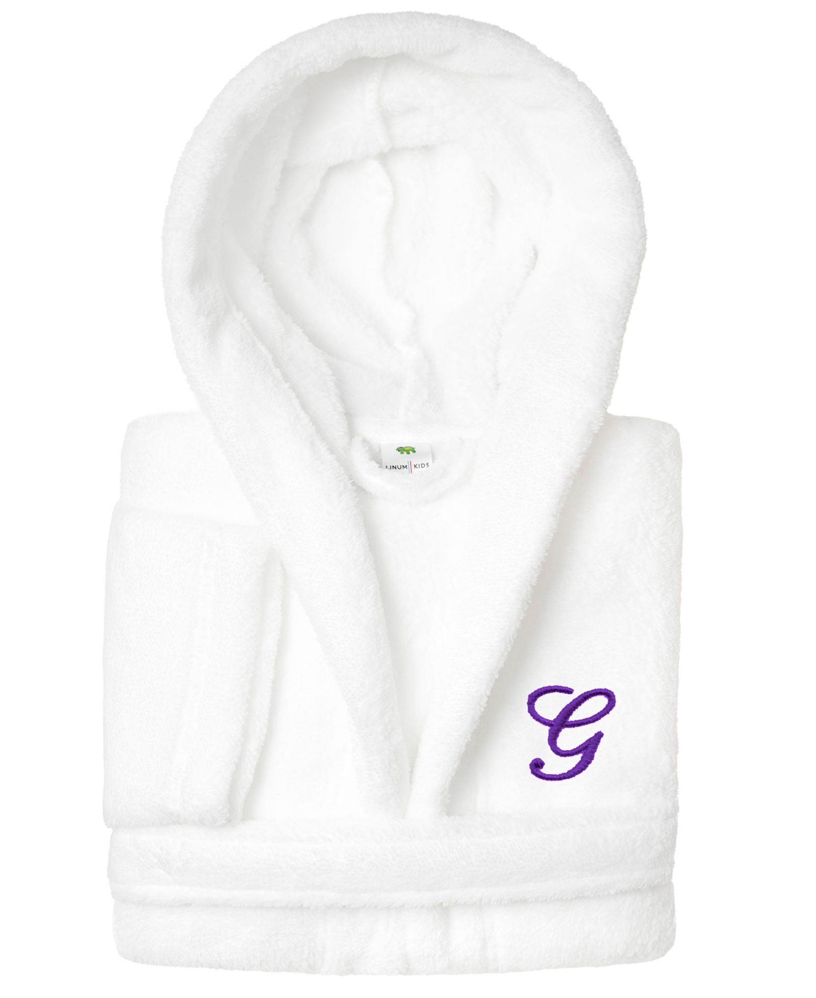 Детский махровый халат Linum Home Personalized Kids Super Plush Hooded