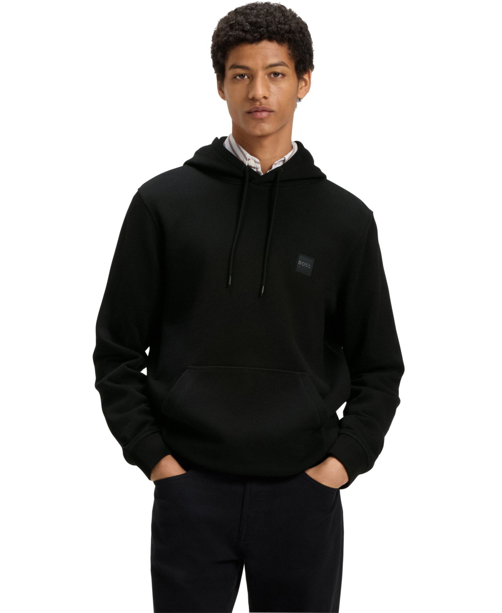 BOSS by Hugo Boss Men's Regular-Fit Cotton Terry Logo Patch Hoodie