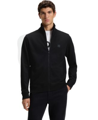 BOSS by Hugo Boss Men's Cotton-Jersey Logo Badge Jacket