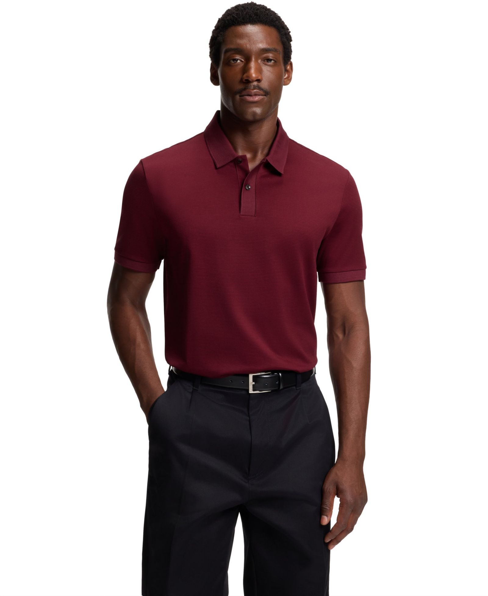 Мужская рубашка-поло BOSS by Hugo Boss Mercerised-Cotton