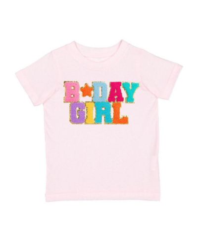 Sweet Wink Baby Girls Birthday Patch Short Sleeve T-Shirt