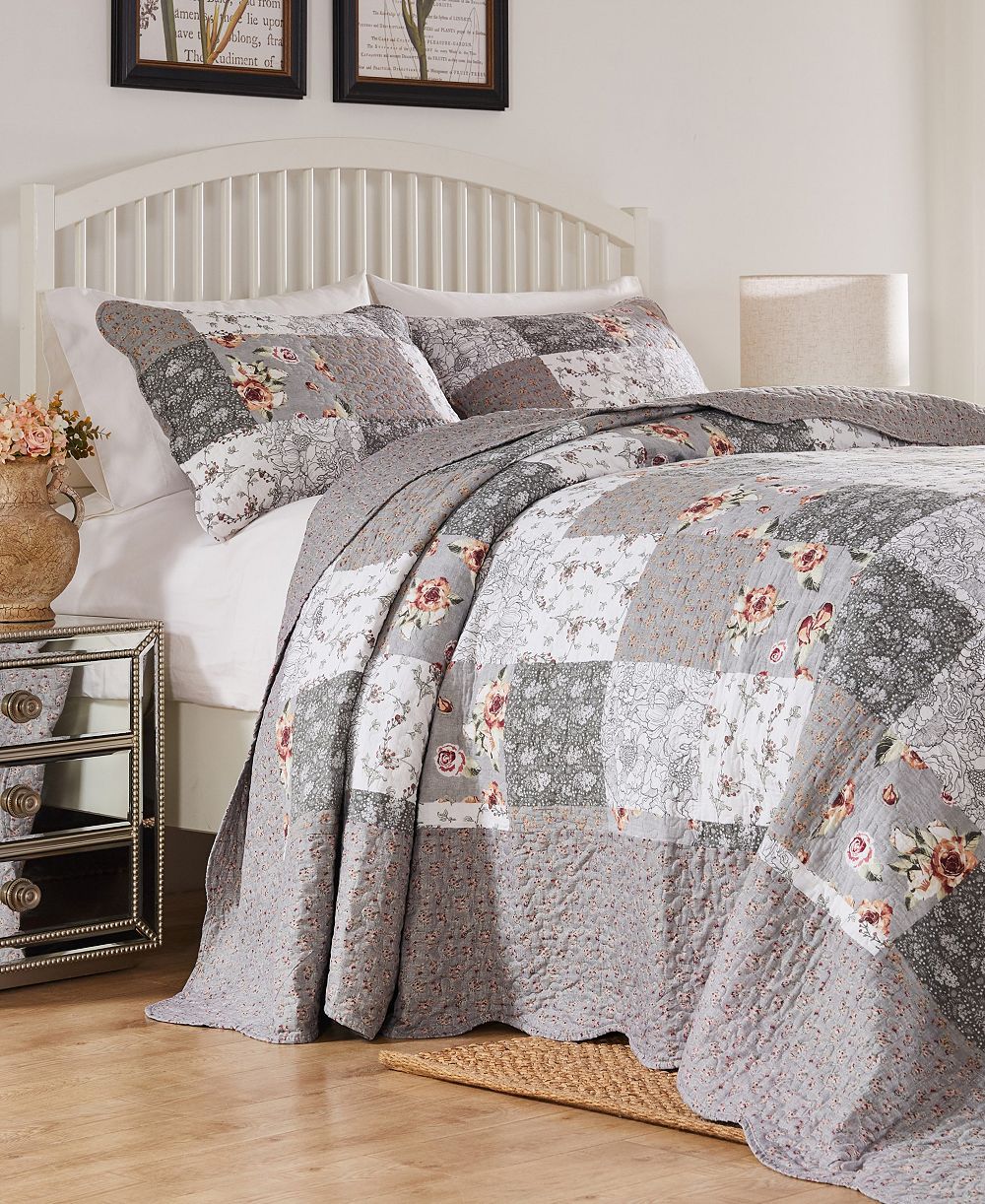 Комплект покрывала Greenland Home Fashions Giulia Floral Print 3-Pc. Queen