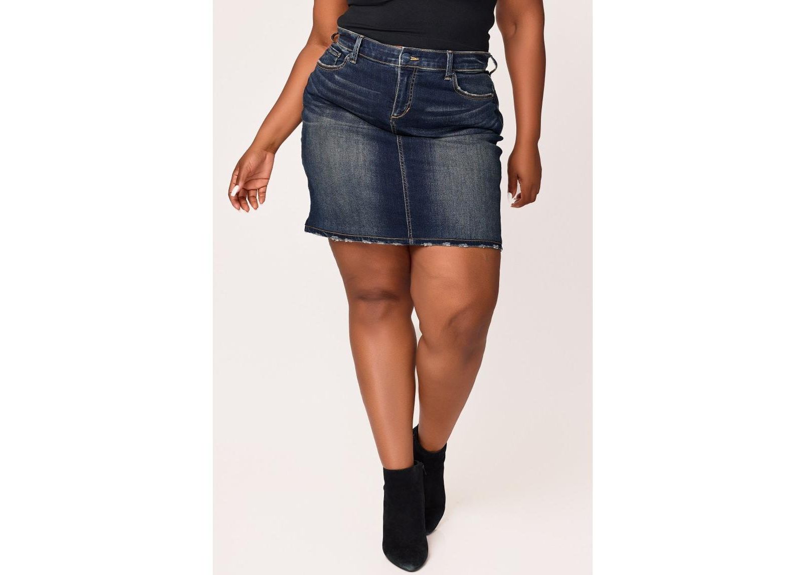 SLINK Jeans Plus Size Denim Skirt