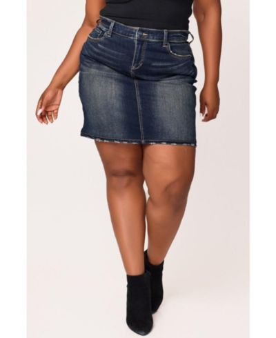 SLINK Jeans Plus Size Denim Skirt