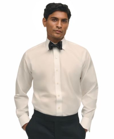 Men's Regular Fit Non-Iron Spread Collar French Cuff Formal Dress Shirt