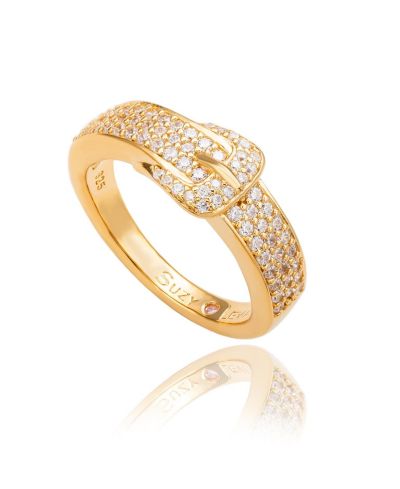 Кольцо-пряжка для ремня Suzy Levian Sterling с фианитами Pave