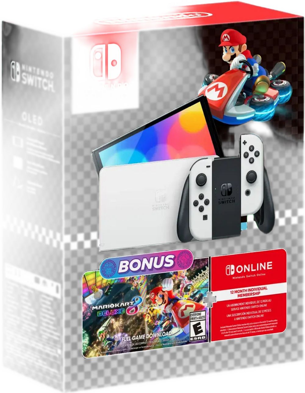 Nintendo Switch - OLED Model: Mario Kart 8 Deluxe Bundle - Multi