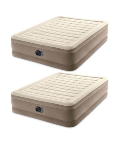 Intex Dura-Beam Deluxe надувная кровать Ultra Plush с встроенным насосом Queen (2 шт.)