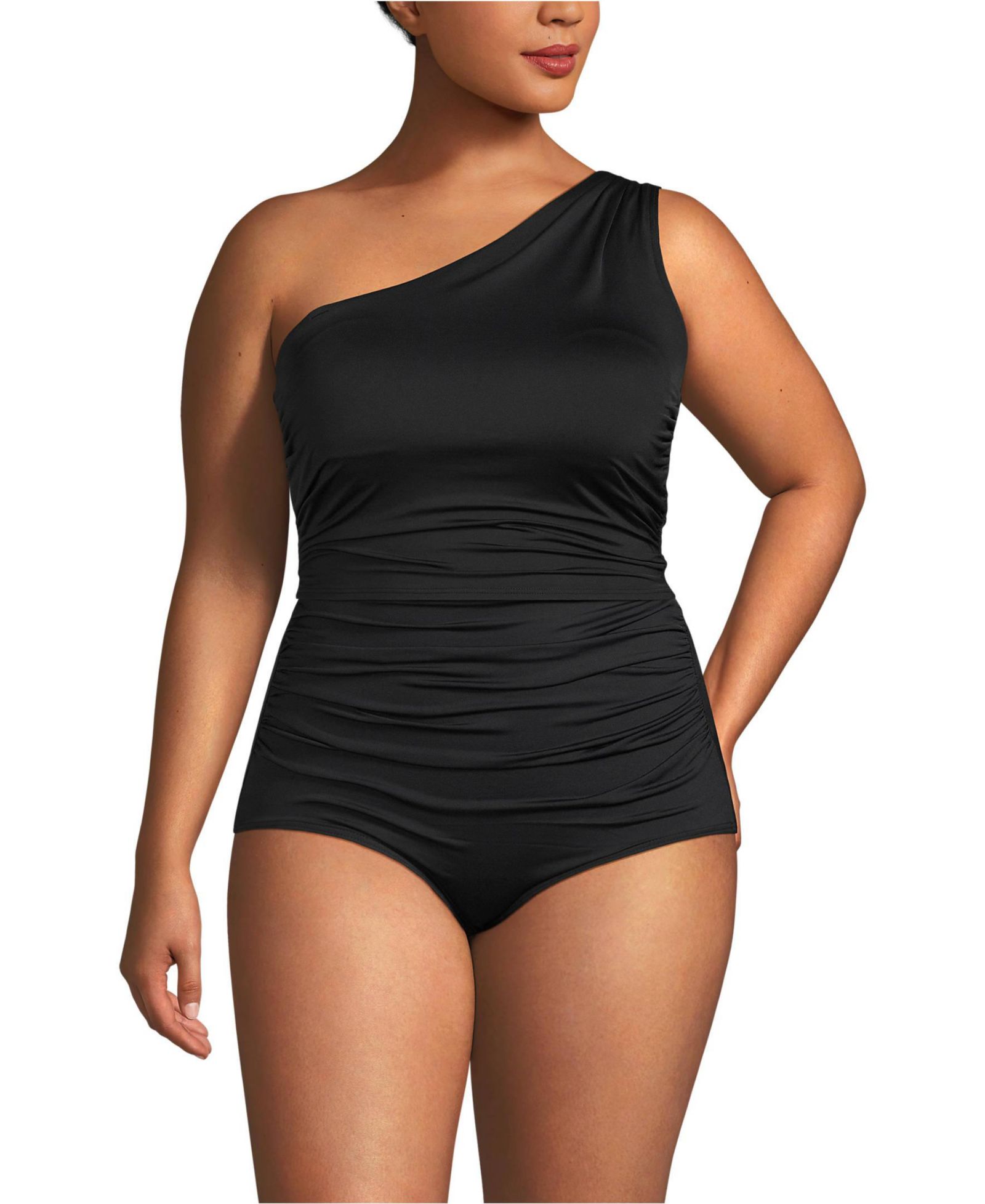 Женский топ Lands' End Ruched One Shoulder Midkini